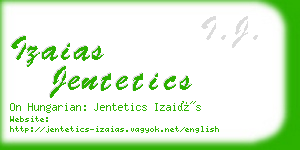 izaias jentetics business card